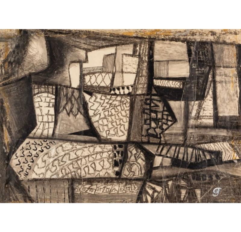 Abstract I, Charcoal Drawing by Gwyneth Johnstone - Painting by Unknown