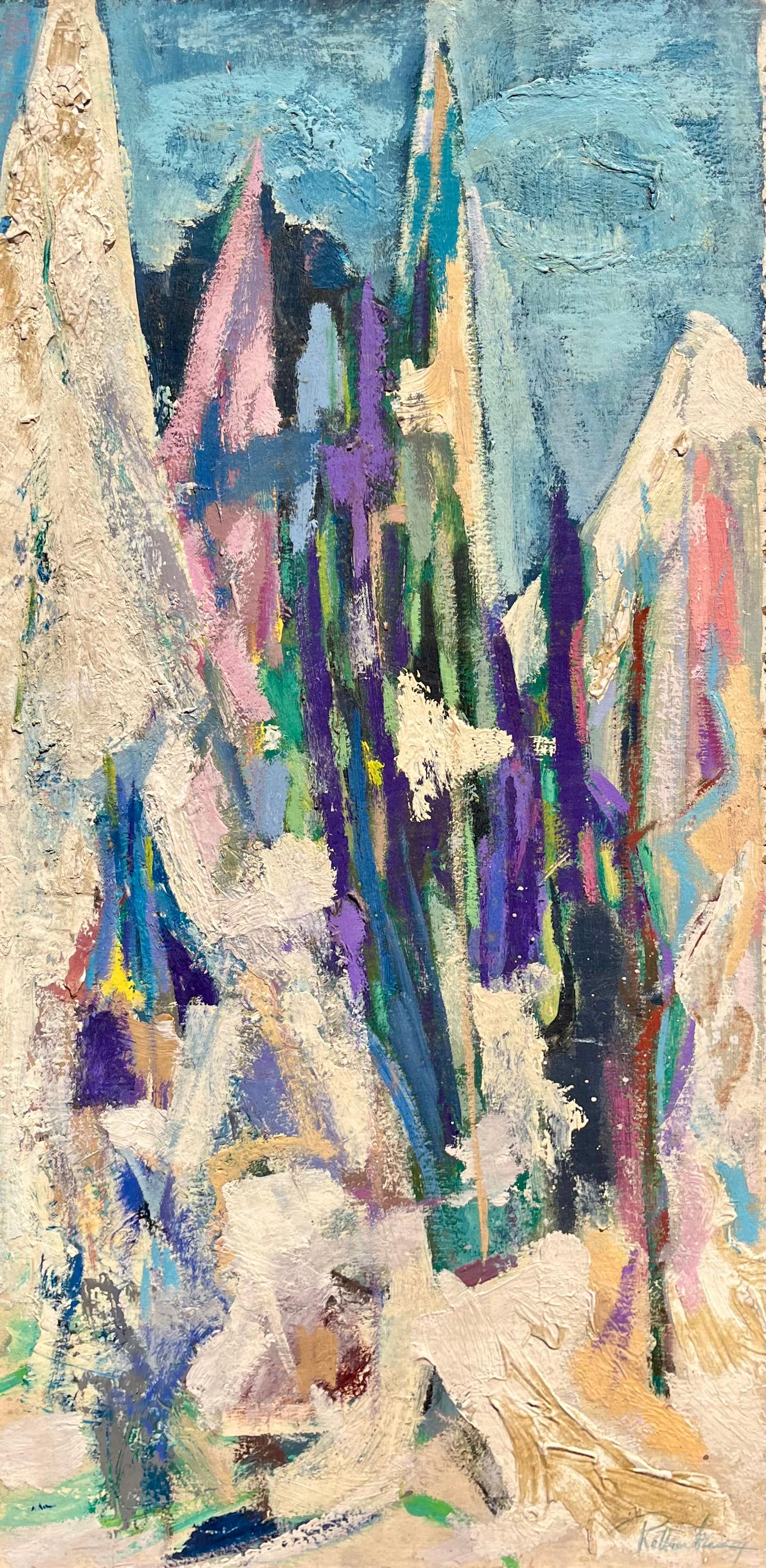Abstract Painting di Unknown - Scena astratta di un iceberg