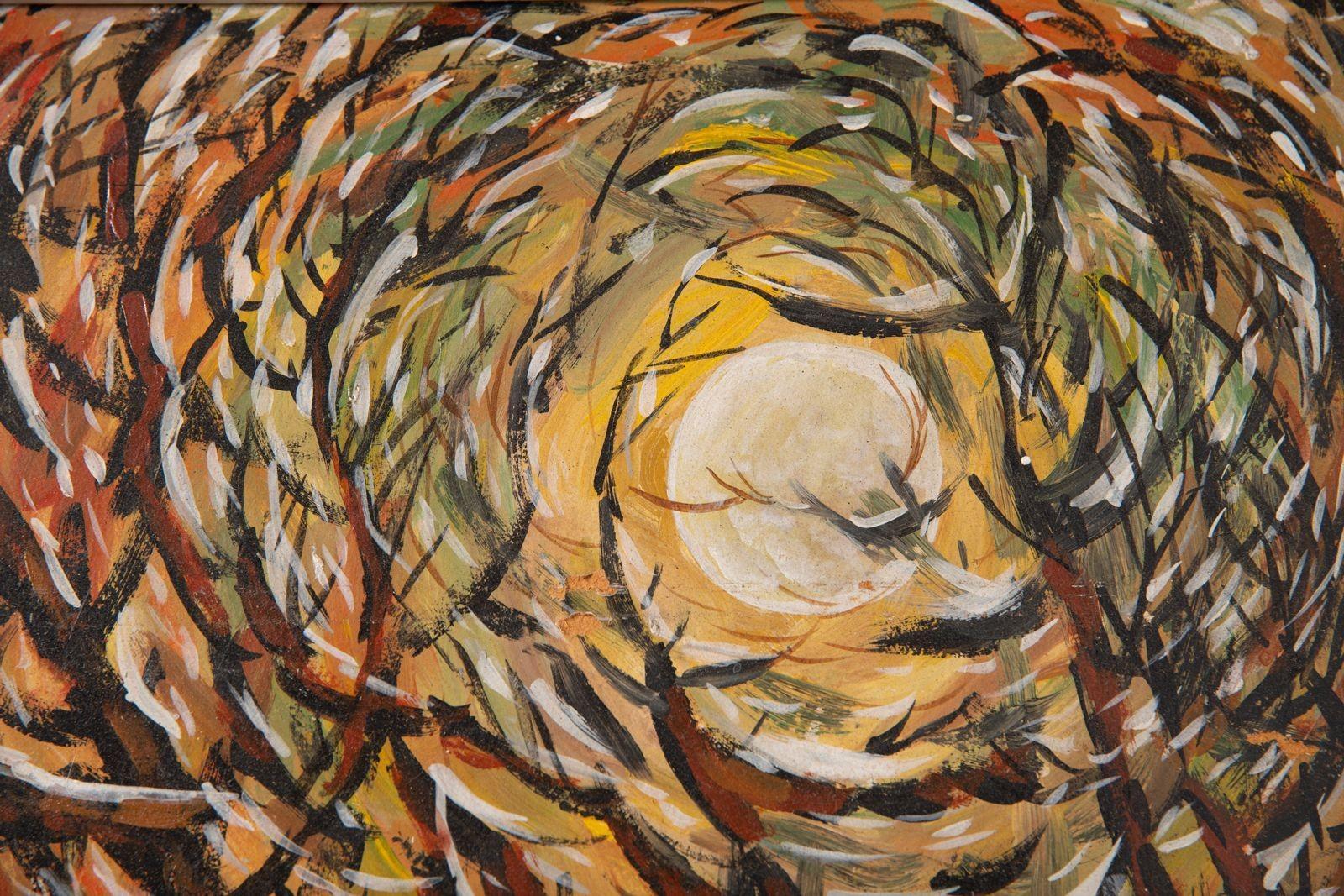 Nominato dal New York Times come artista di spicco della metà del XX secolo, David A. David (1933-2019) è stato un artista, autore e falegname pluripremiato di Absecon, NJ. Questo quadro in acrilico su tavola intitolato 