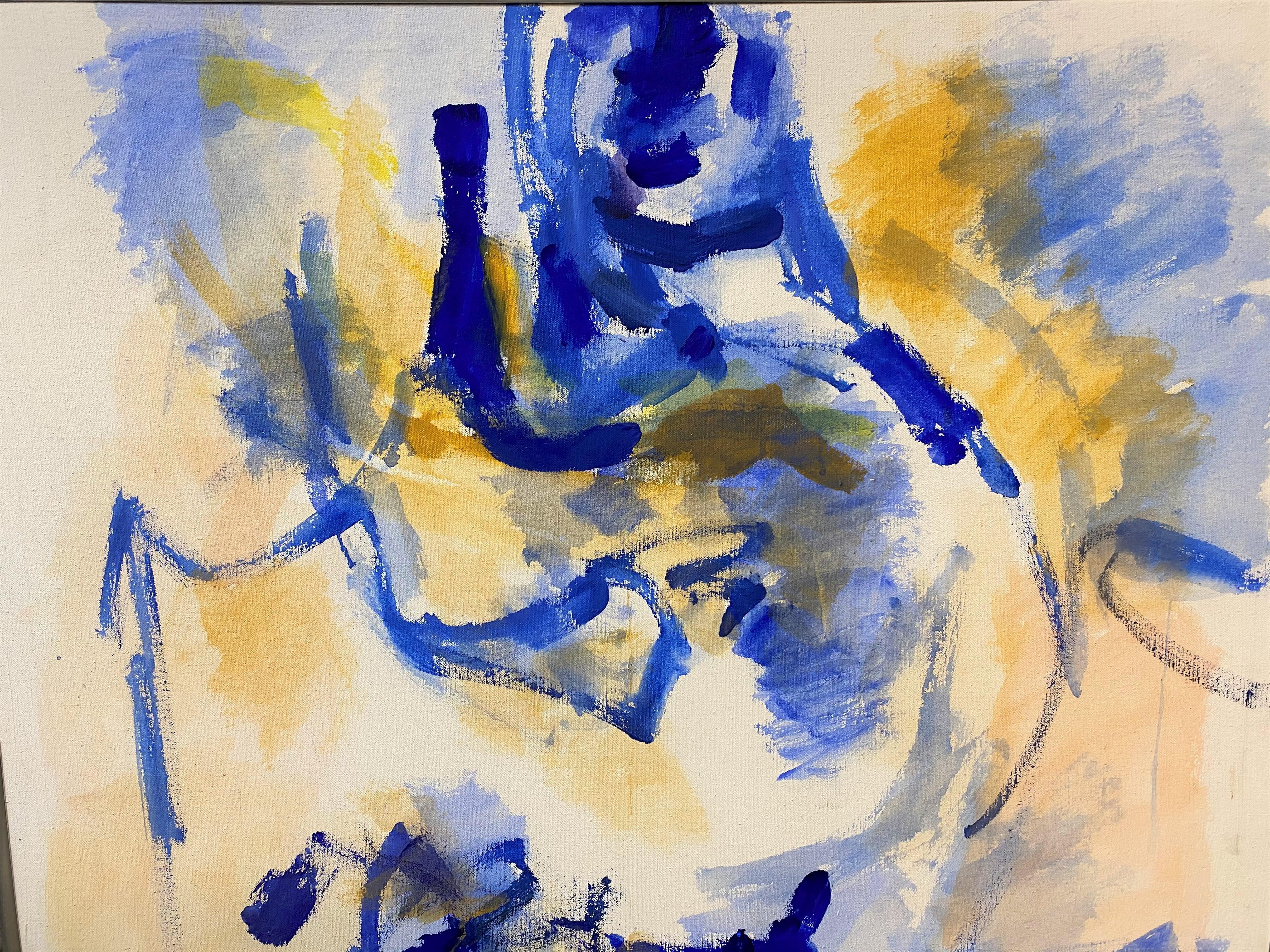 Abstrait en bleu et jaune 1