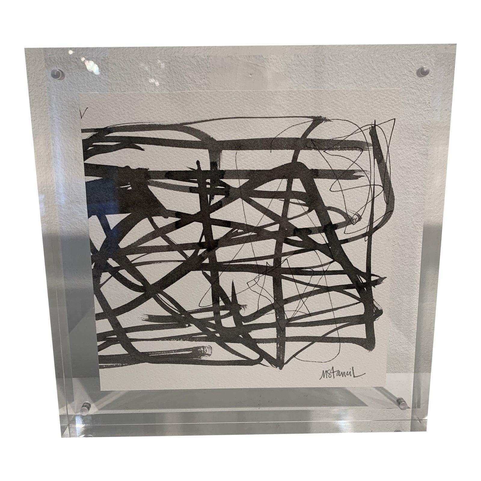 Unknown Abstract Painting - Abstract in Lucite 