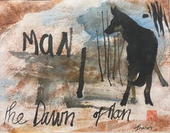 Abstract Japanese School Painting Titled Mans Best Friend