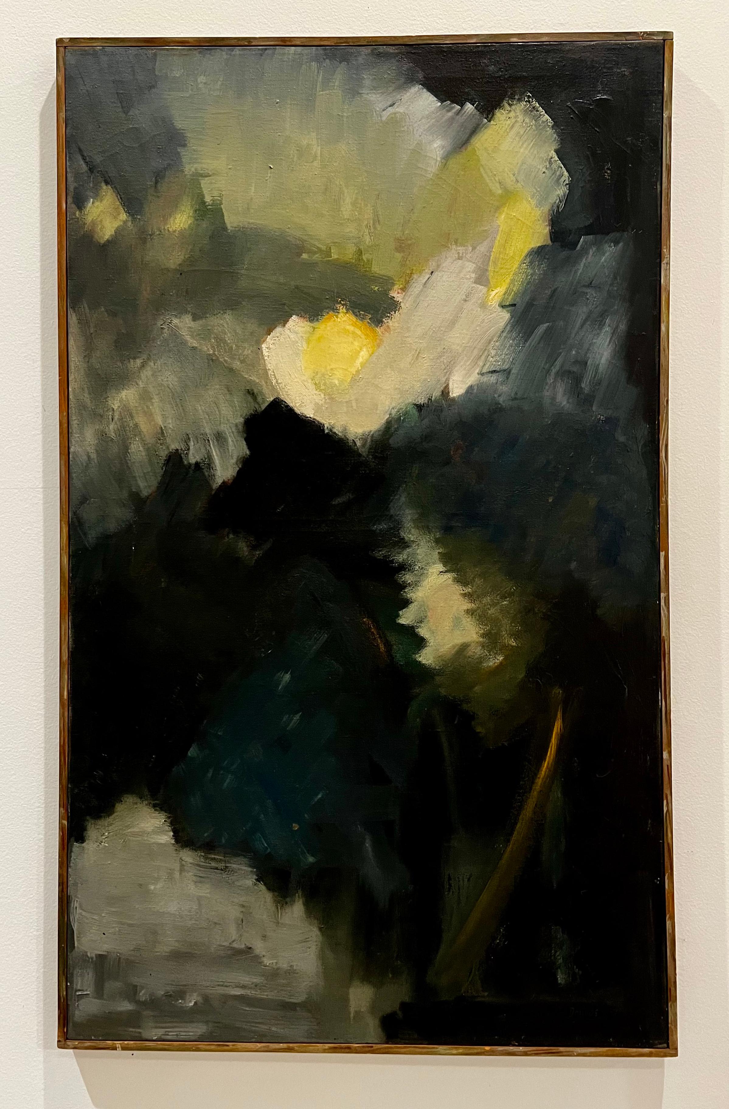 Abstract Moonlit Landscape, signed "Douvos"