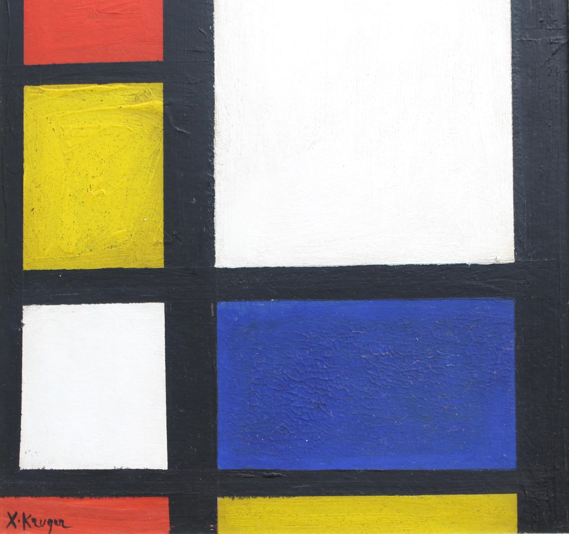 'Abstract of Lines and Colours II' German School (circa 1960s) For Sale 8