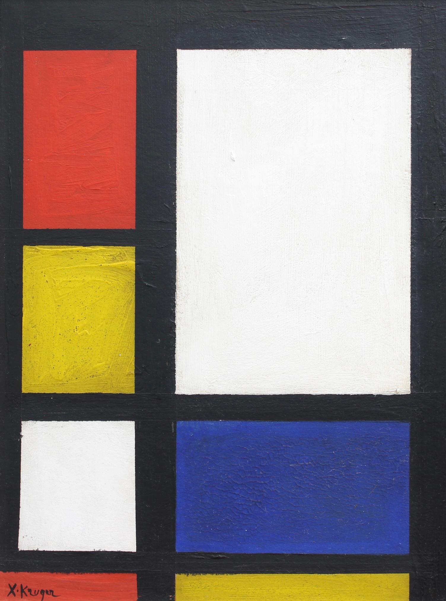 'Abstract of Lines and Colours II' German School (circa 1960s) For Sale 1