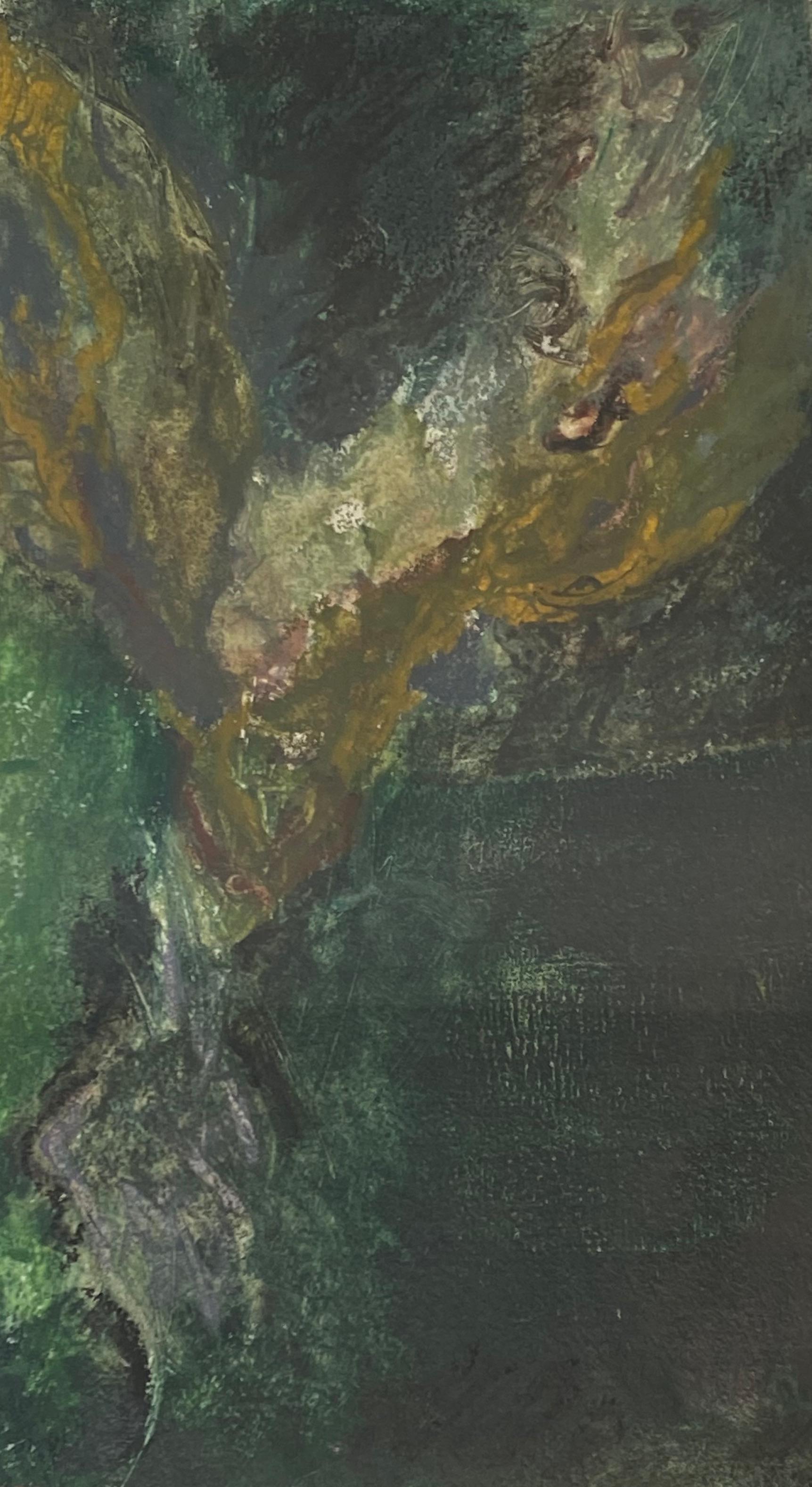 Abstraktes Ölgemälde von S. Kissel, 20. Jahrhundert – Painting von Unknown