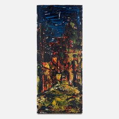 20th Century Oil on Abstract Painting by A. Mackay. Signed Art 20th Century Oil on Abstract Painting by A. Mackay. Signed Art