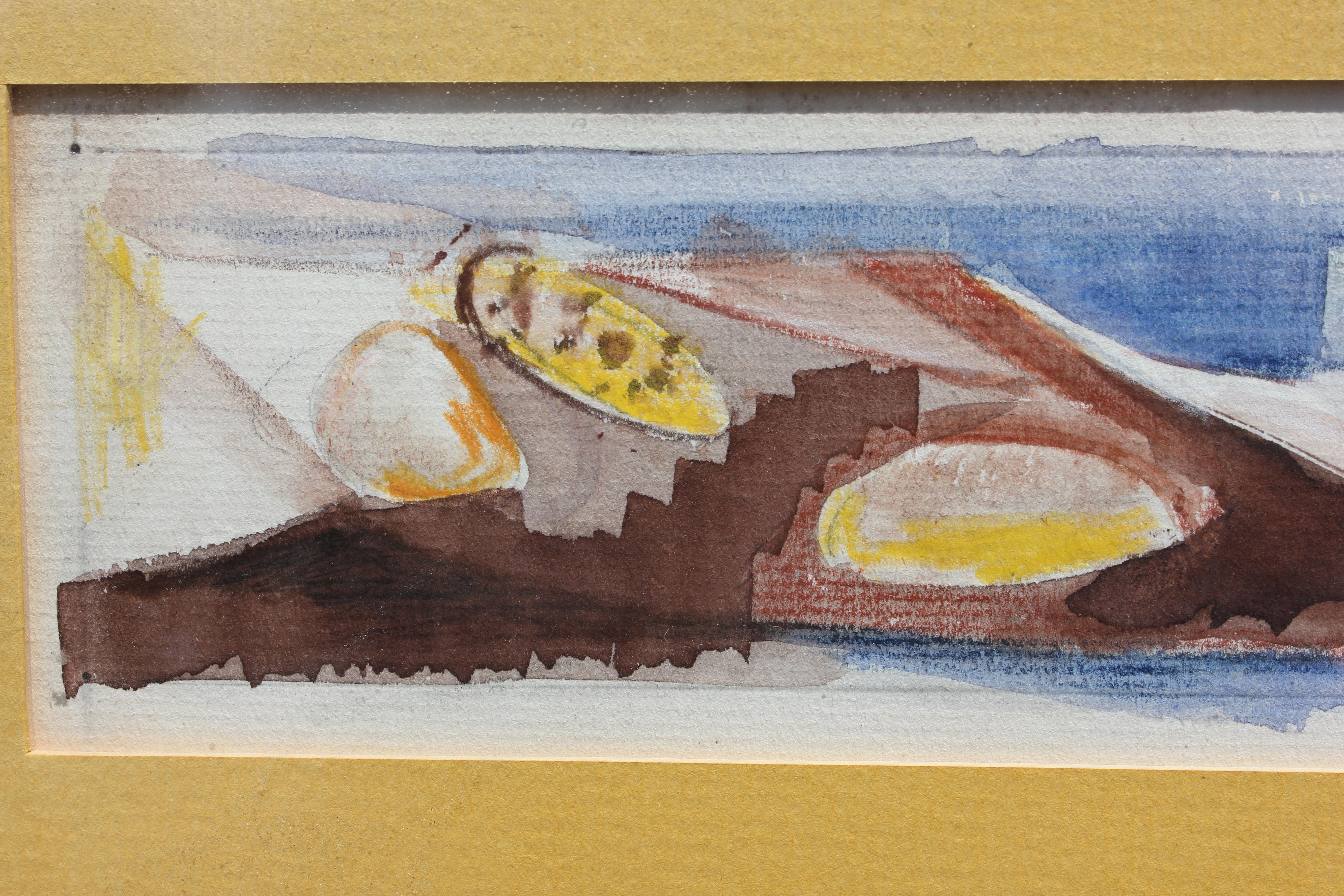 Pittura astratta di conchiglie - Painting di Unknown