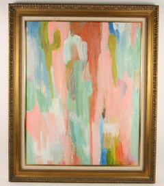 Large Scale   Mid Century Abstract Painting "Drippings"
