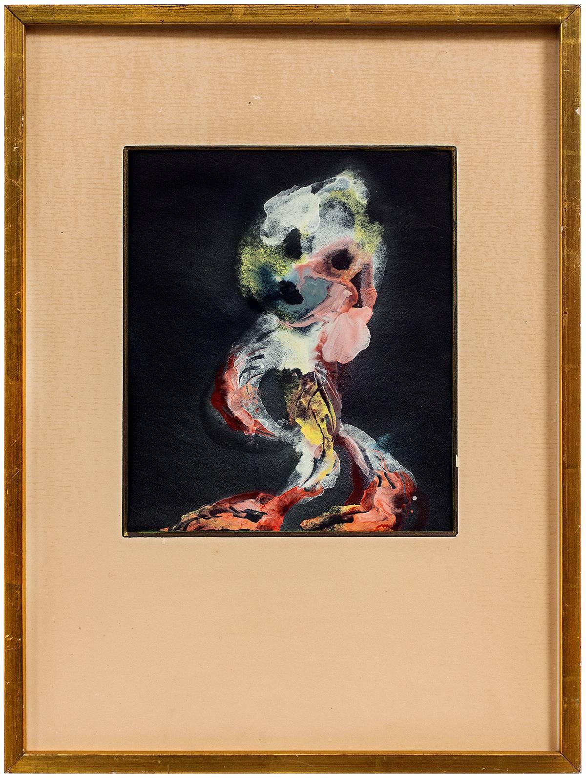 Abstract Painting di Unknown - Barboncino astratto, composizione multicolore