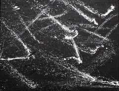 Abstraktes Splatter-Gemälde, ca. 1980er Jahre, vom Mystery-Künstler
