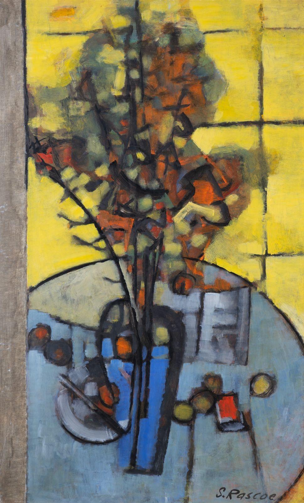 Abstract Still Life, Oil on Board by Stephen Thomas Rascoe For Sale 4