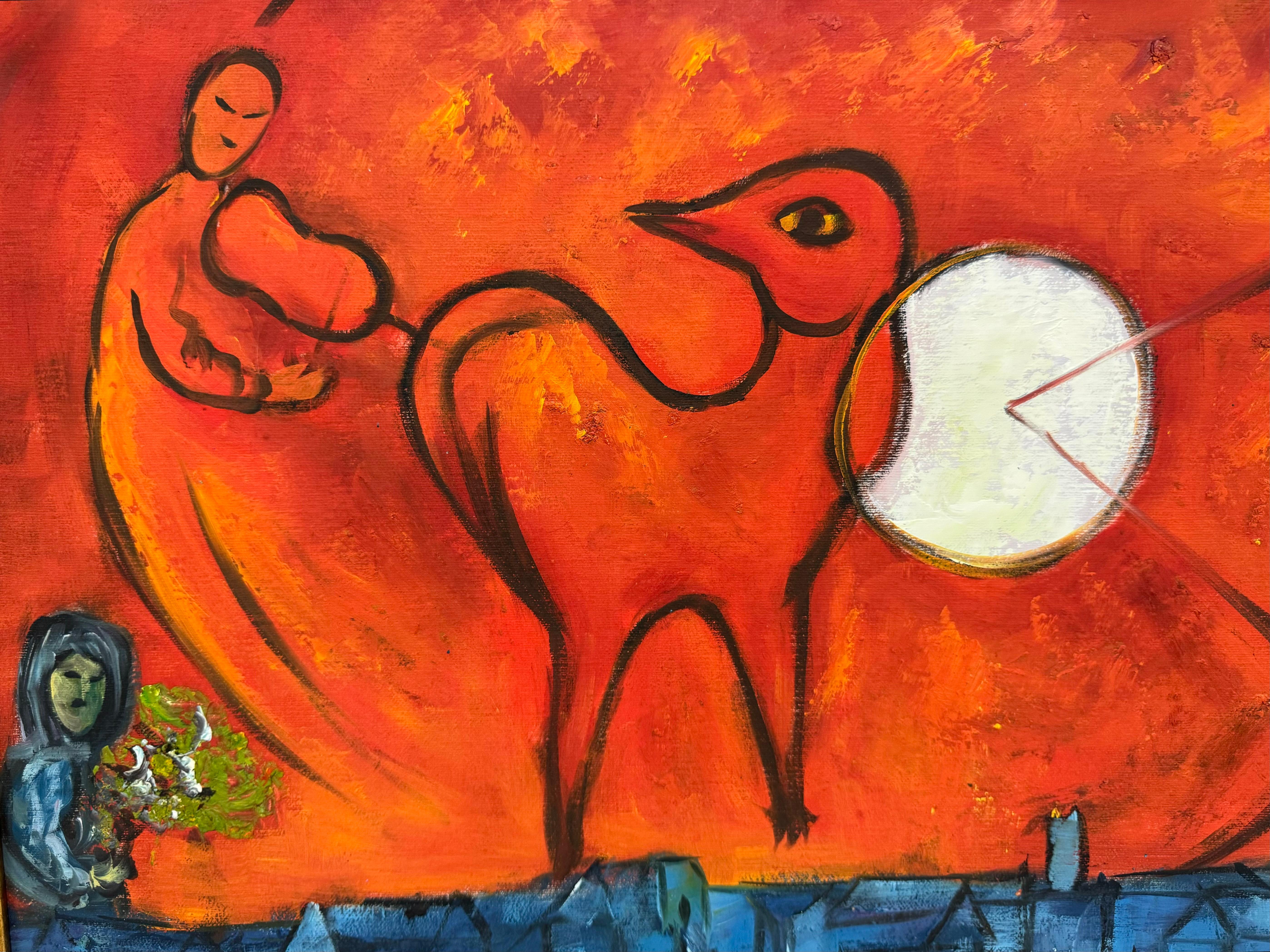 Notte a Vence - Painting Surrealismo di Unknown