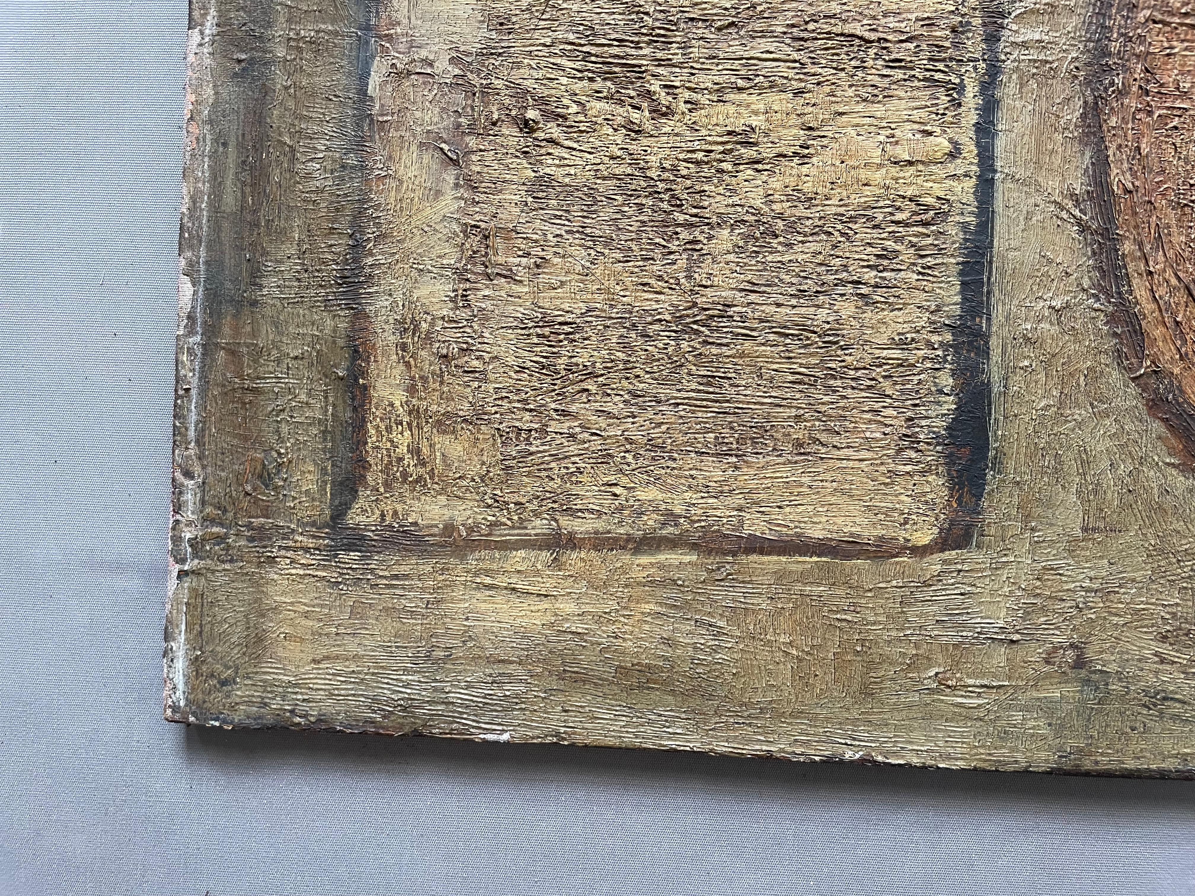 Abstraktion, Öl auf Leinwand Gegensigniert Gruot Und Datiert 1958 im Angebot 2