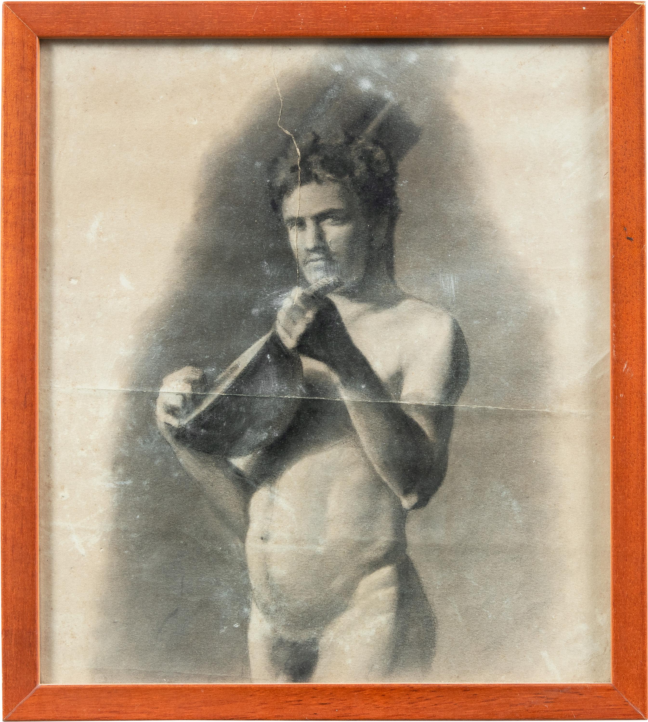 Unknown Nude Painting – Akademischer Aktmaler des 20. Jahrhunderts – Figurenzeichnung auf Bleistiftpapier Italien