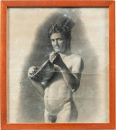 Academic nudes painter - 20th century figure drawing - Pencil paper Italy
