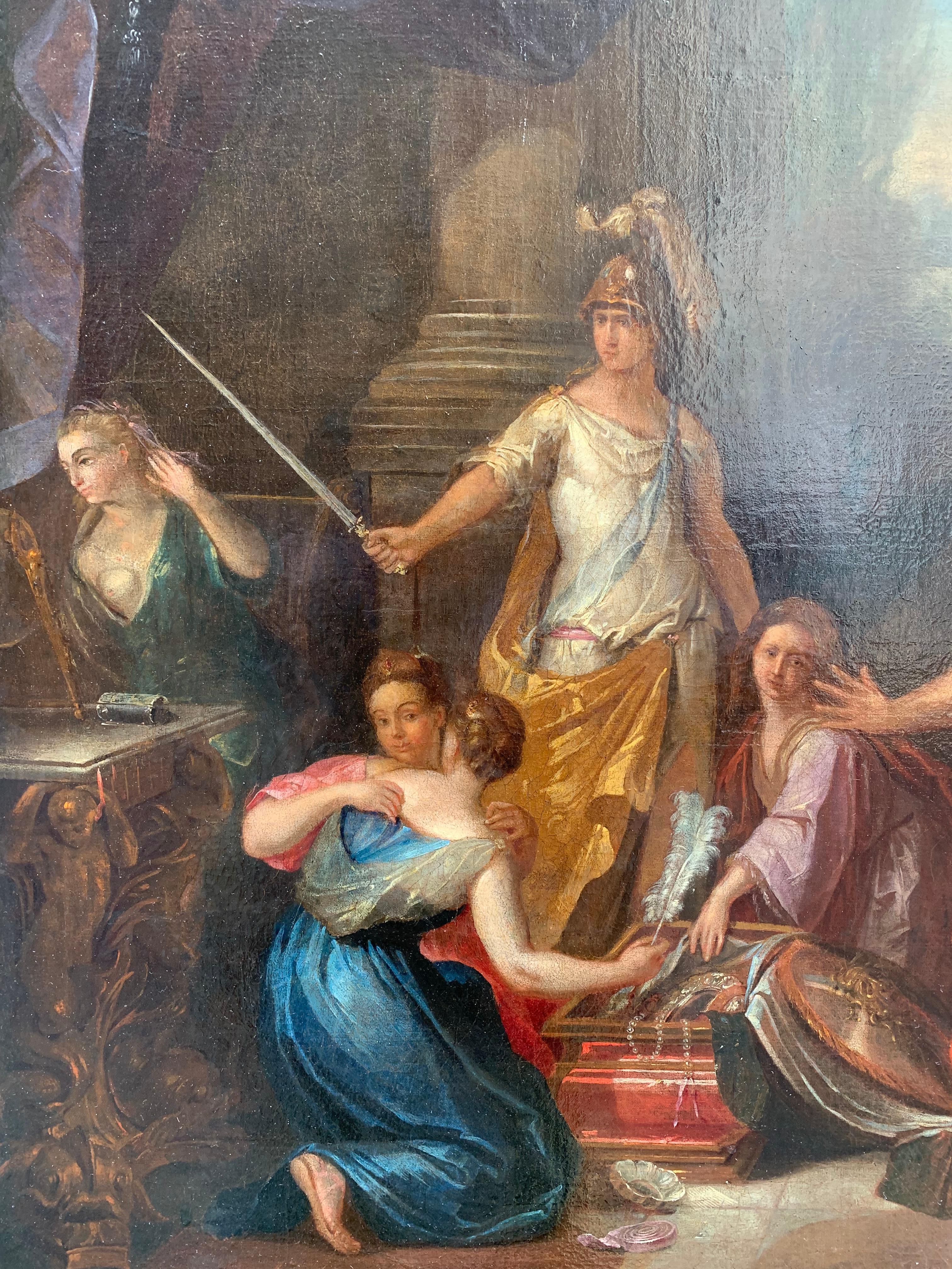 Aquiles disfrazado de mujer descubierto por Ulises. Escuela holandesa, hacia 1720 6