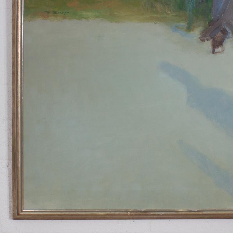 Acrylic on Canvas Painting of a Park Scene 1