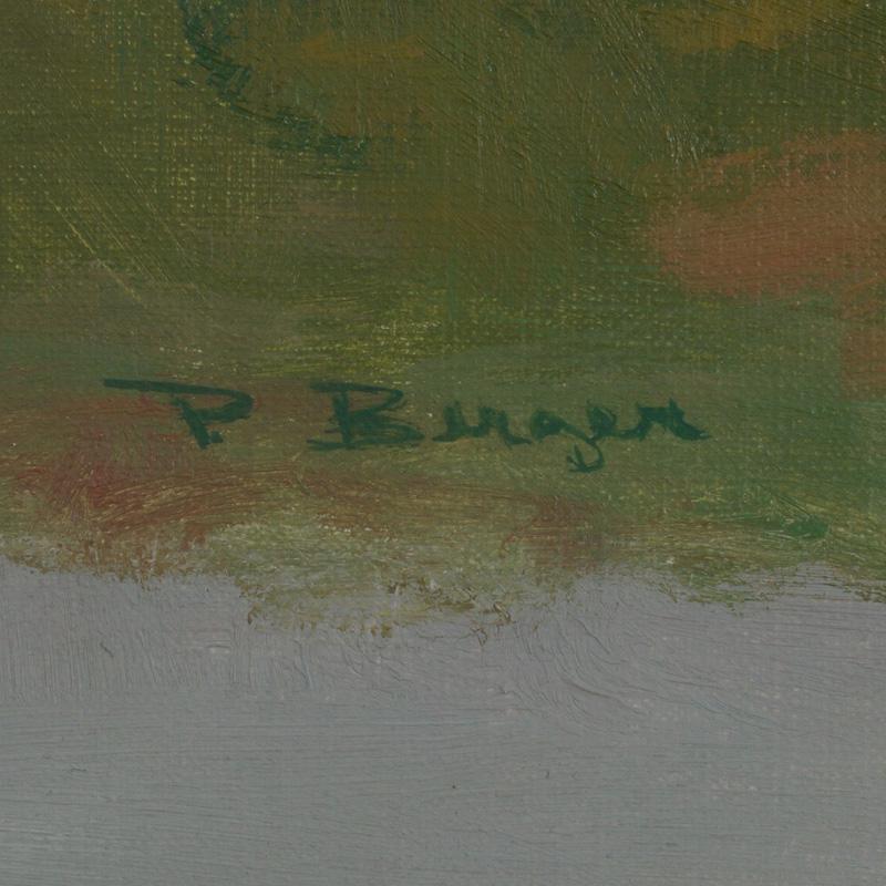 Acrylic on Canvas Painting of a Park Scene 3