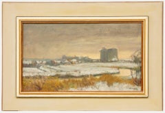 Adam Potgieter (1899-1982) - Framed Oil, Winter landscape, Haarlemmermee