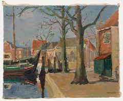 Adam Potgieter (1899-1982) - Óleo de mediados del siglo XX, Sol de invierno