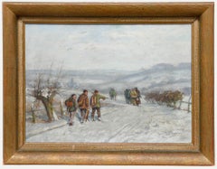 Adolf Rheinert (1879-1958) - Mitte 20. Jahrhundert Öl, Heimkehr von der Jagd