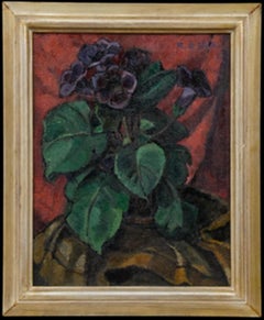 Adolf Valentin Saile (1905-1994) - Framed Mid 20th Century Oil, Gloxinia