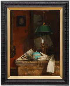 Adolphe Phalipon - Gerahmtes Öl von 1879, Die erloschene Kerze