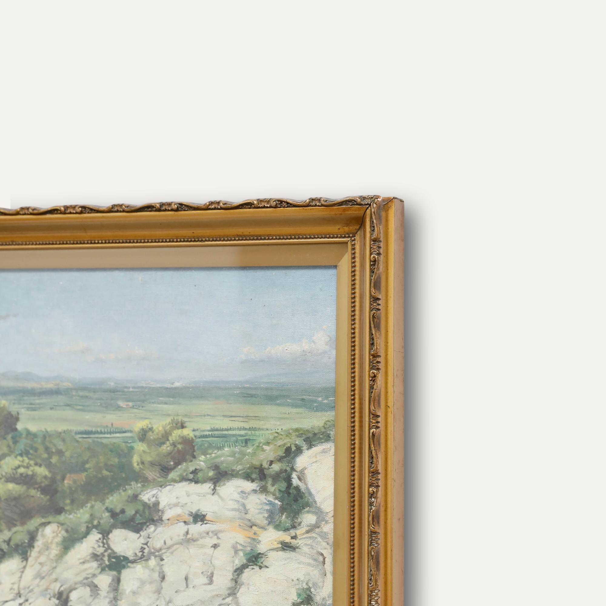 Adrian Hill (1895-1977) - Mitte 20. Jahrhundert Öl, Provenzalische Landschaft im Angebot 1