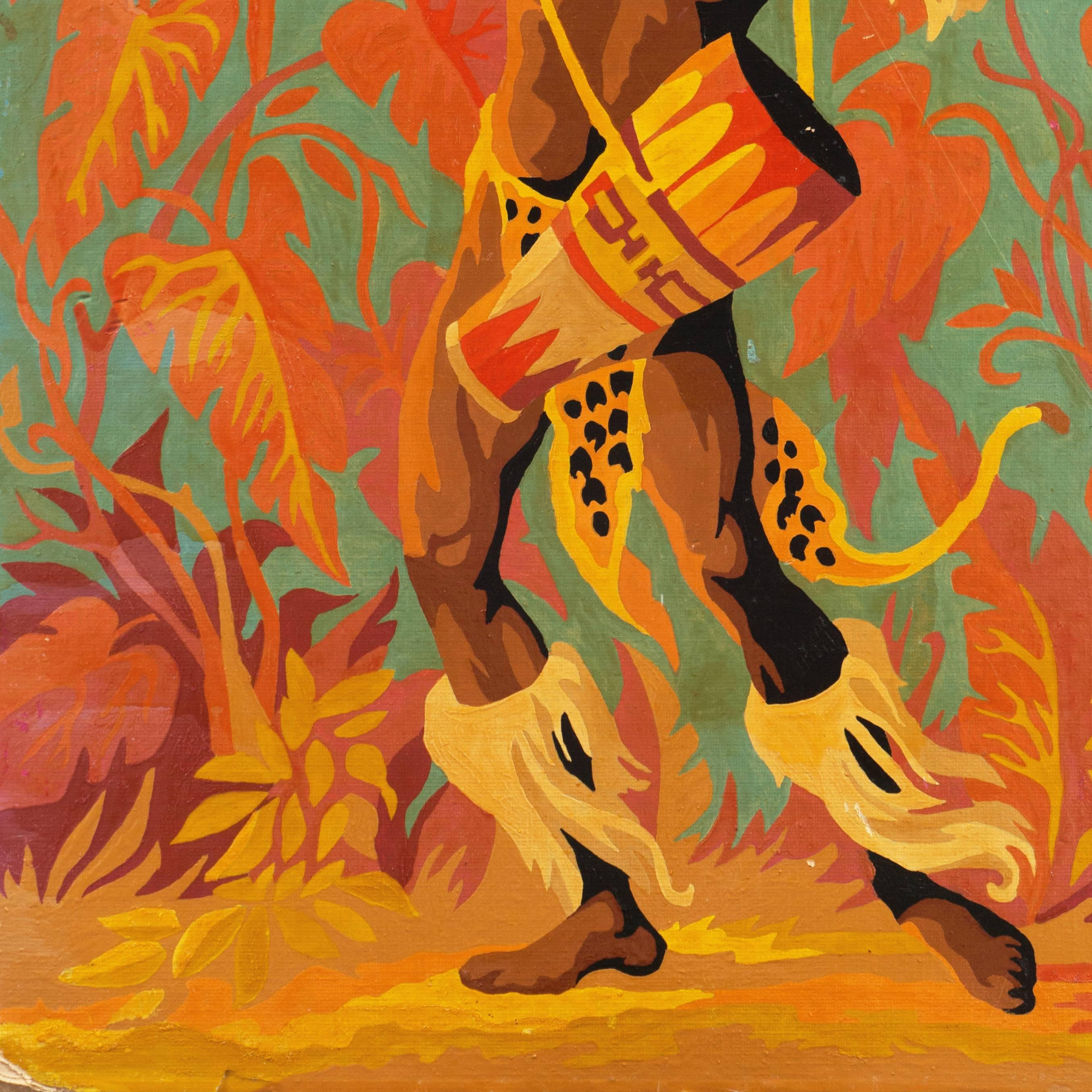 african drummer painting