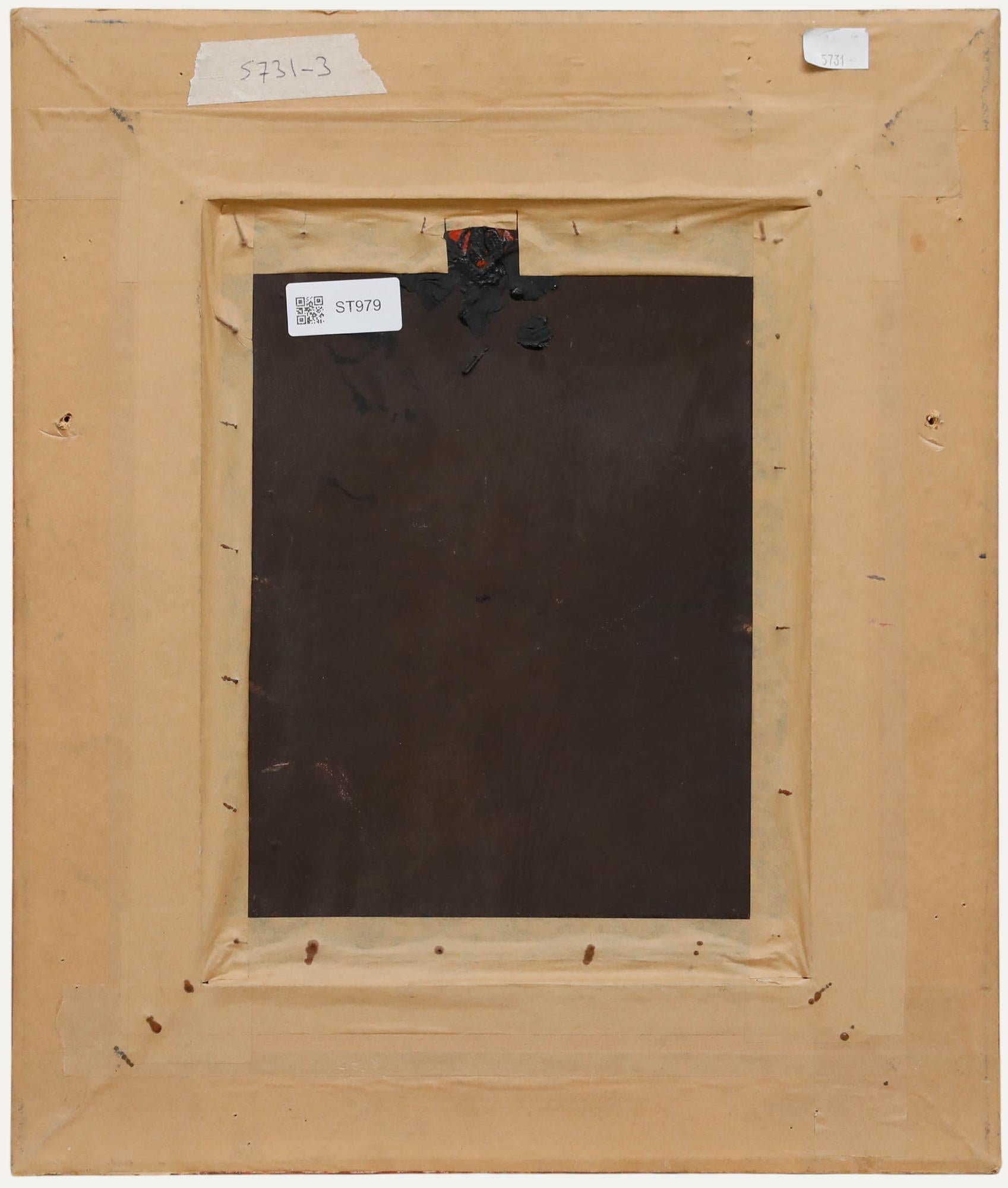 Nach Adriaen van Ostade (1610-1685) - 19. Jahrhundert Öl, Drehleierspieler (Braun), Figurative Painting, von Unknown