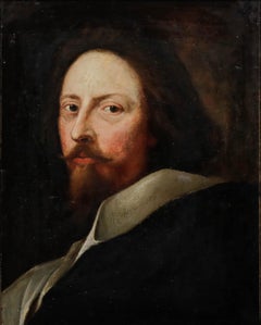 After Anthony van Dyck - 18th Century Oil, Portrait of Nicholas Lanier
