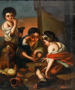 After Bartolomé Esteban Murillo (1617–1682) - Oil, Beggar Boys Playing Dice
