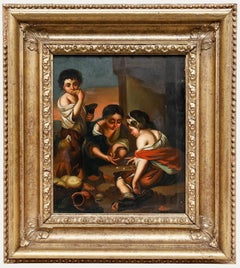 After Bartolomé Esteban Murillo (1617–1682) - Oil, Beggar Boys Playing Dice