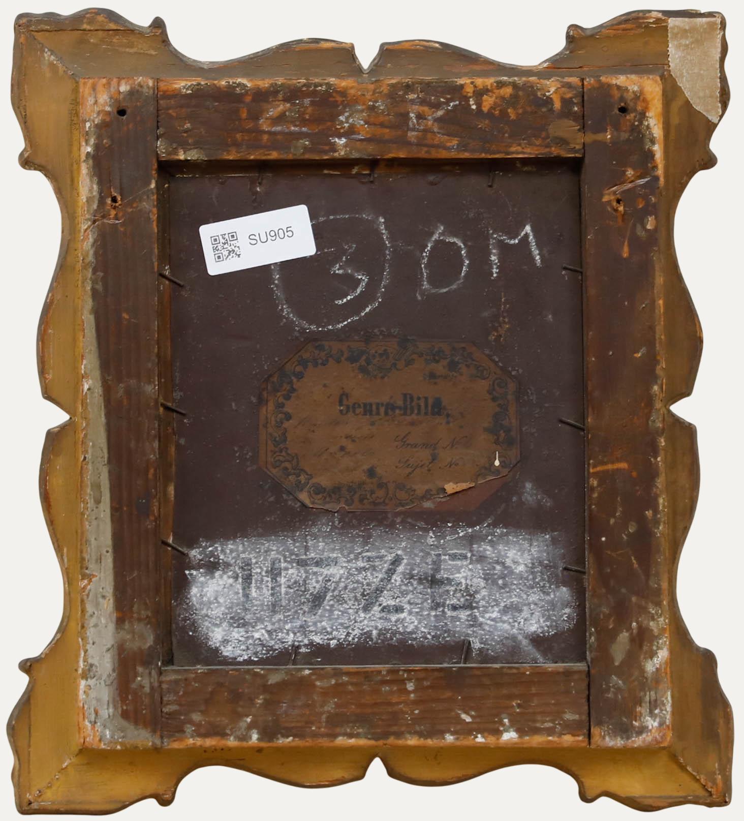 D'après Bartolome Esteban Murillo (1618-1682) - Huile, La petite vendeuse de fruits - Marron Figurative Painting par Unknown