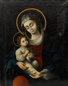 After Bartolome Esteban Murillo - 19th Century Oil, Madonna and Child