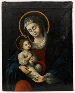 After Bartolome Esteban Murillo - 19th Century Oil, Madonna and Child