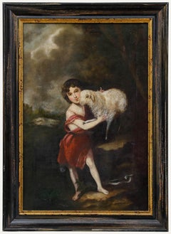 Según Bartolomé Esteban Murillo - Óleo, El Niño San Juan con el Cordero
