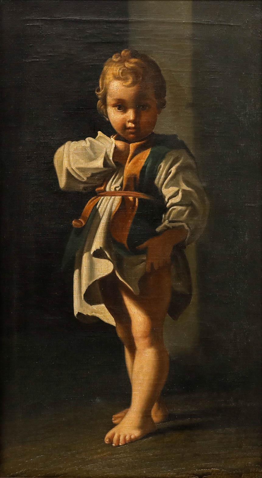 D'après Bartolomeo Schedoni - 19e siècle Huile, étude d'un garçon de The Charity - Painting de Unknown