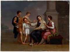 After Benjamin West PRA (1738-1820) -19th Century Oil, Cornelia and Her Children