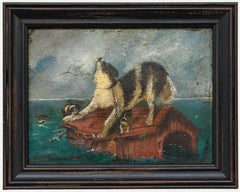 Nach Carl Fredrik Kiörboe - Ende 19. Jahrhundert Öl, Die Flut