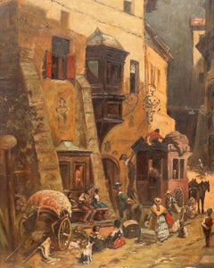 After Carl Spitzweg (1808-1885) - Early 20th Century Oil, Zirl Customs Station