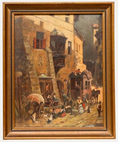 After Carl Spitzweg (1808-1885) - Early 20th Century Oil, Zirl Customs Station