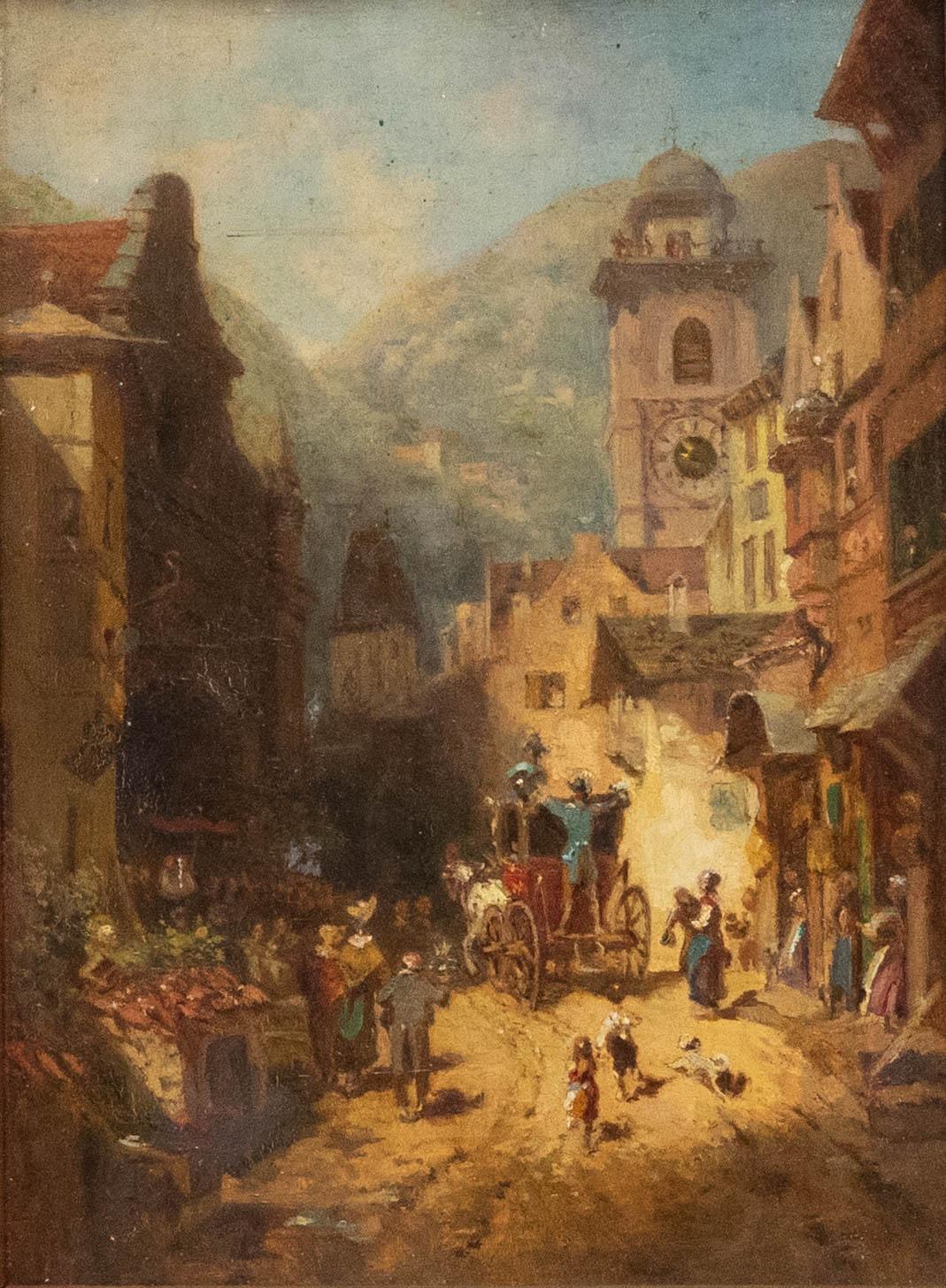 Dopo Carl Spitzweg (1808-1885) - Olio incorniciato, La visita del principe locale - Painting di Unknown