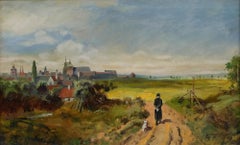 Nach Carl Spitzweg (1808-1885) - Gerahmtes Öl, In die Stadt gehen