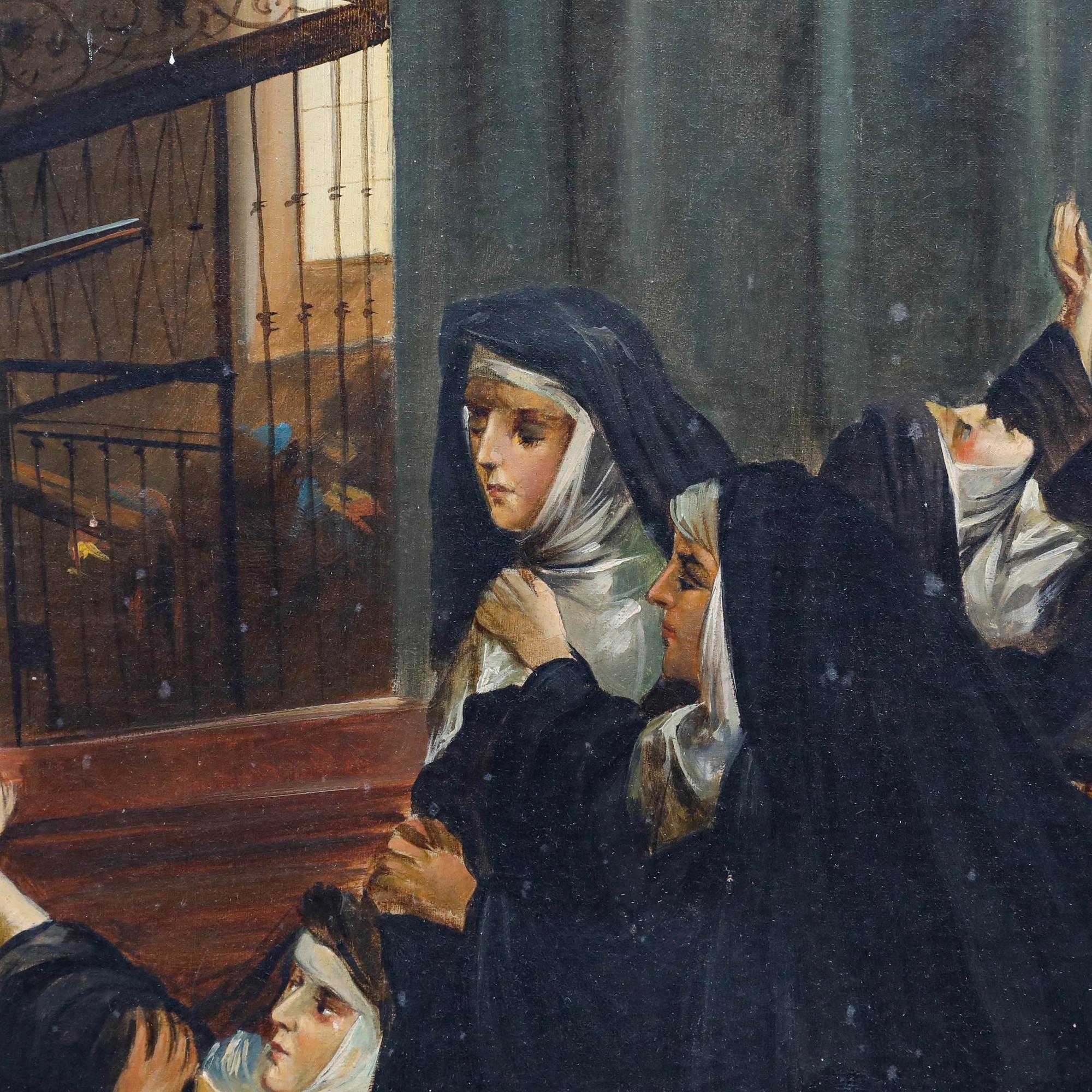 J. Taylor d'après Carl Friedrich Heinrich Werner (1808-1894), huile sur toile. Signé en bas à droite. Présenté dans un cadre à effet doré avec une rangée de perles sur la fenêtre intérieure. 