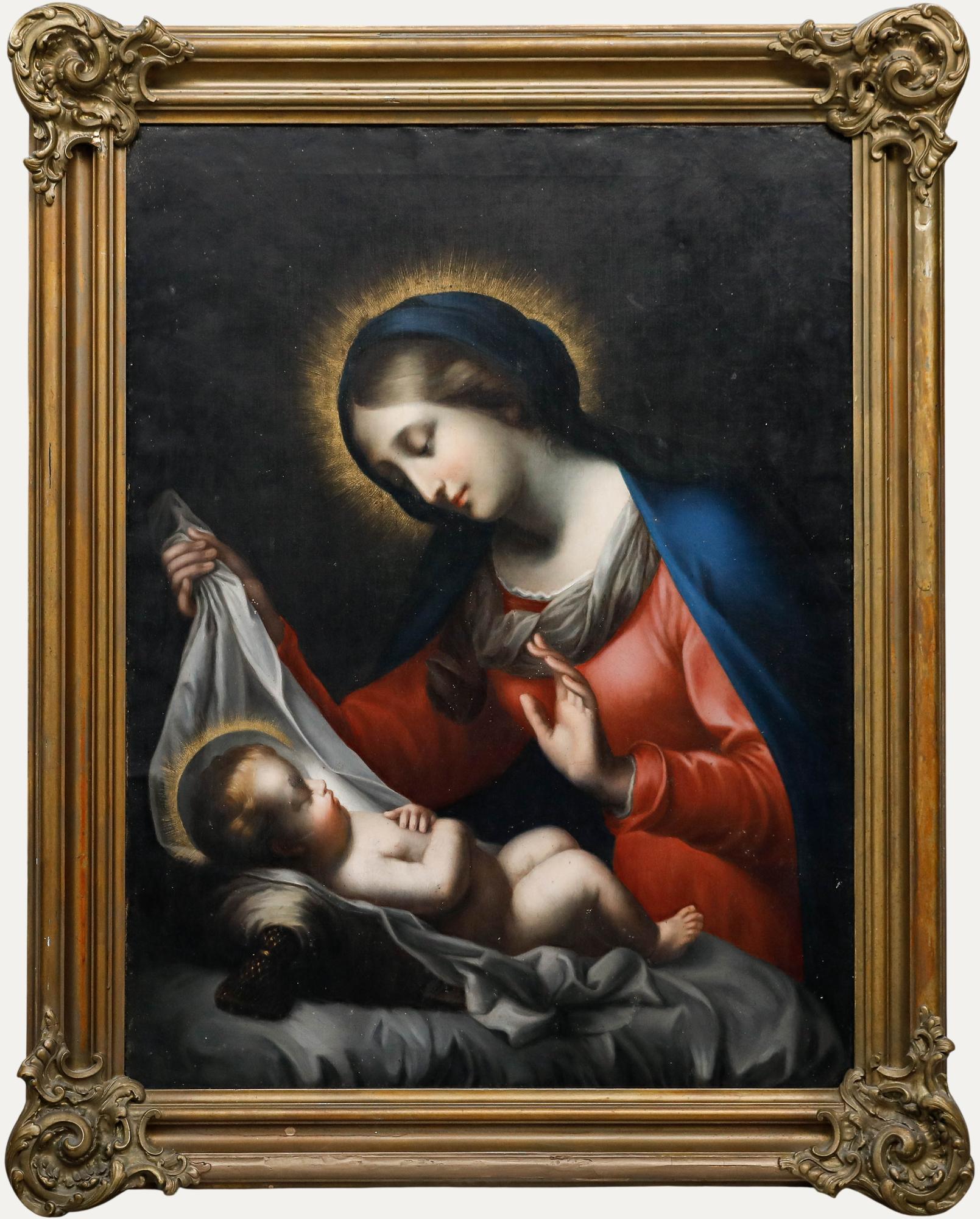 Nach Carlo Dolci (1616-1686) - 19. Jahrhundert Öl, Madonna mit Child