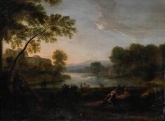 After Claude Lorrain (1600-1682) - 18th Century Oil, Classical Landscape