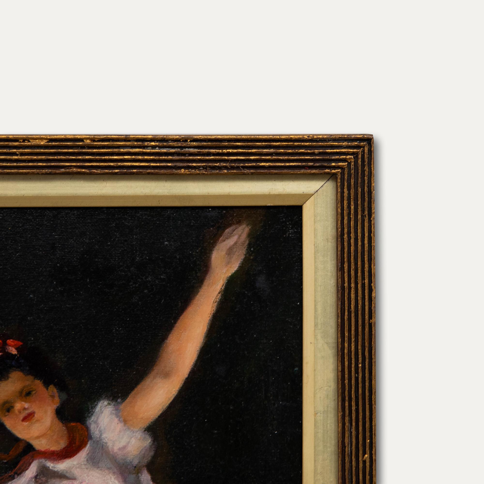 After Edgar Degas - Framed 20th Century Oil, Star Dancer (On Stage) 2