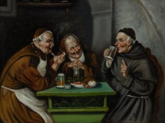 After Eduard von Grutzner - Early 20th Century Oil, Monks in the Library